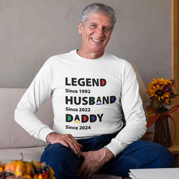Personalized Legend Husband Daddy EST Shirt, Legend Husband Dad Shirt, Daddy Shirt, Fathers Day Gift, Funny Dad Birthday Gift for Men, Husband Gift, Gift For Dad