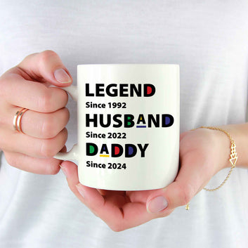 Personalized Gift Mug For Dad, Legend Husband Dad Mug, Daddy Coffee Mug, Fathers Day Gift, Funny Dad Birthday Gift for Men, Husband Gift, Gift For Dad