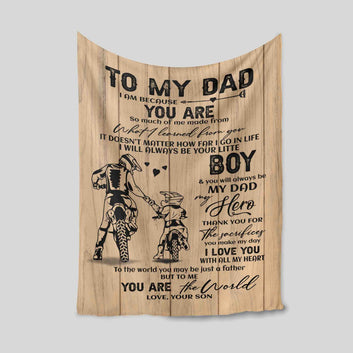 To My Dad Blanket, Dirt Bike Blanket, Motorcycle Blanket, Family Blanket, Dad Blanket, Father's Day Blanket, Custom Name Blanket, Gift For Father