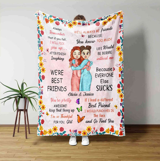 Personalized Bestie Blanket, Best Friend Blanket, Best Friend Birthday Blanket, Friendship Blanket, Bestie Gifts, BFF Gift