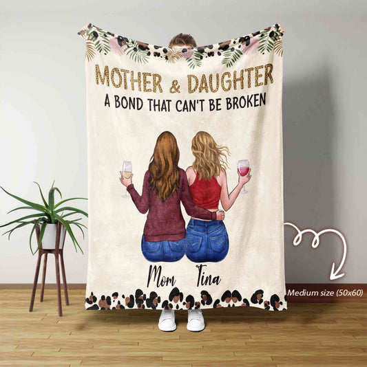 Personalized Mother and Daughter Blanket, Family Blanket, Mothers Day Gift, Custom Mom Gift, Birthday Gift for Mom, Daughter Gift, Gifts for Her