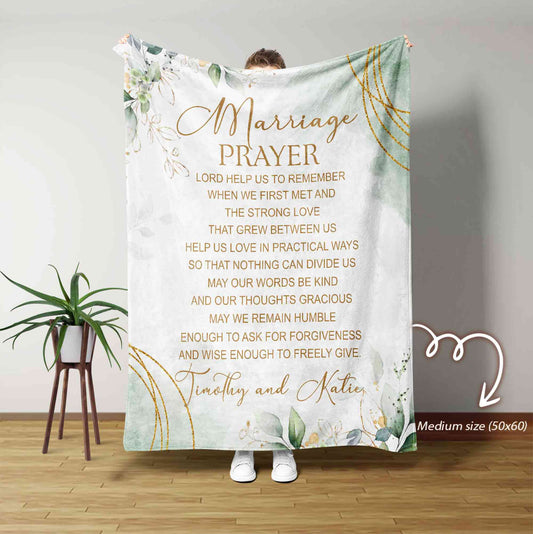 Marriage Prayer Blanket, Gift For Engagement, Bible Verse Blanket, Wedding vows gift, Jesus Blanket, Christian Blanket, Marriage Vow Blanket