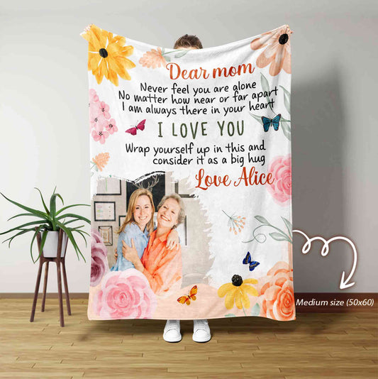 Personalized Dear Mom Blanket, Mom Blanket, Custom Photos Blanket for Mother, Mothers Day Gift, Gift for Mom, Birthday Gift For Her