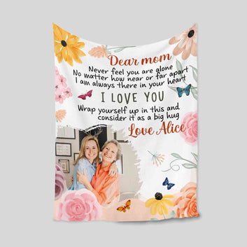 Personalized Dear Mom Blanket, Mom Blanket, Custom Photos Blanket for Mother, Mothers Day Gift, Gift for Mom, Birthday Gift For Her