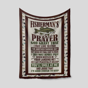 Fisherman's Prayer Blanket, Fishing Blanket, Blanket For Gift, Christmas Blanket