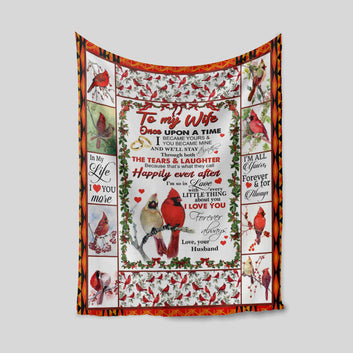 To My Wife Blanket, Custom Blanket, Blanket For Gift, Cardinal Blanket