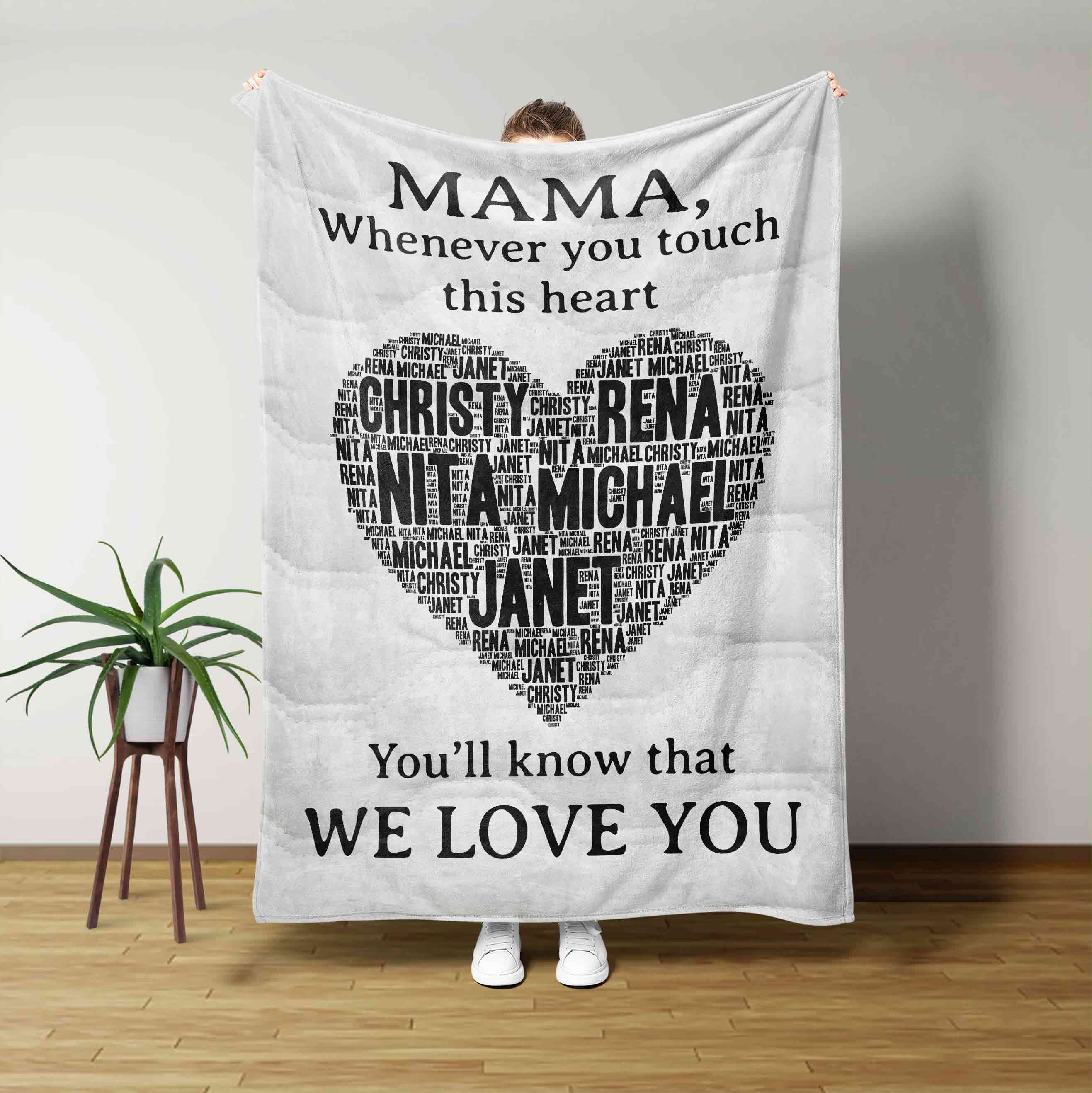 You'll Know That We Love You Blanket, Mama Blanket, Heart Blanket, Custom  Name Blanket, Gift Blanket
