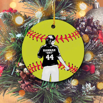 Baseball Christmas Ornament, Personalized Baseball Ornament Christmas, Custom Baseball Player Gift Idea Ornament, Christmas Ornaments