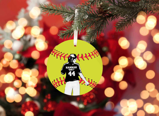 Baseball Christmas Ornament, Personalized Baseball Ornament Christmas, Custom Baseball Player Gift Idea Ornament, Christmas Ornaments