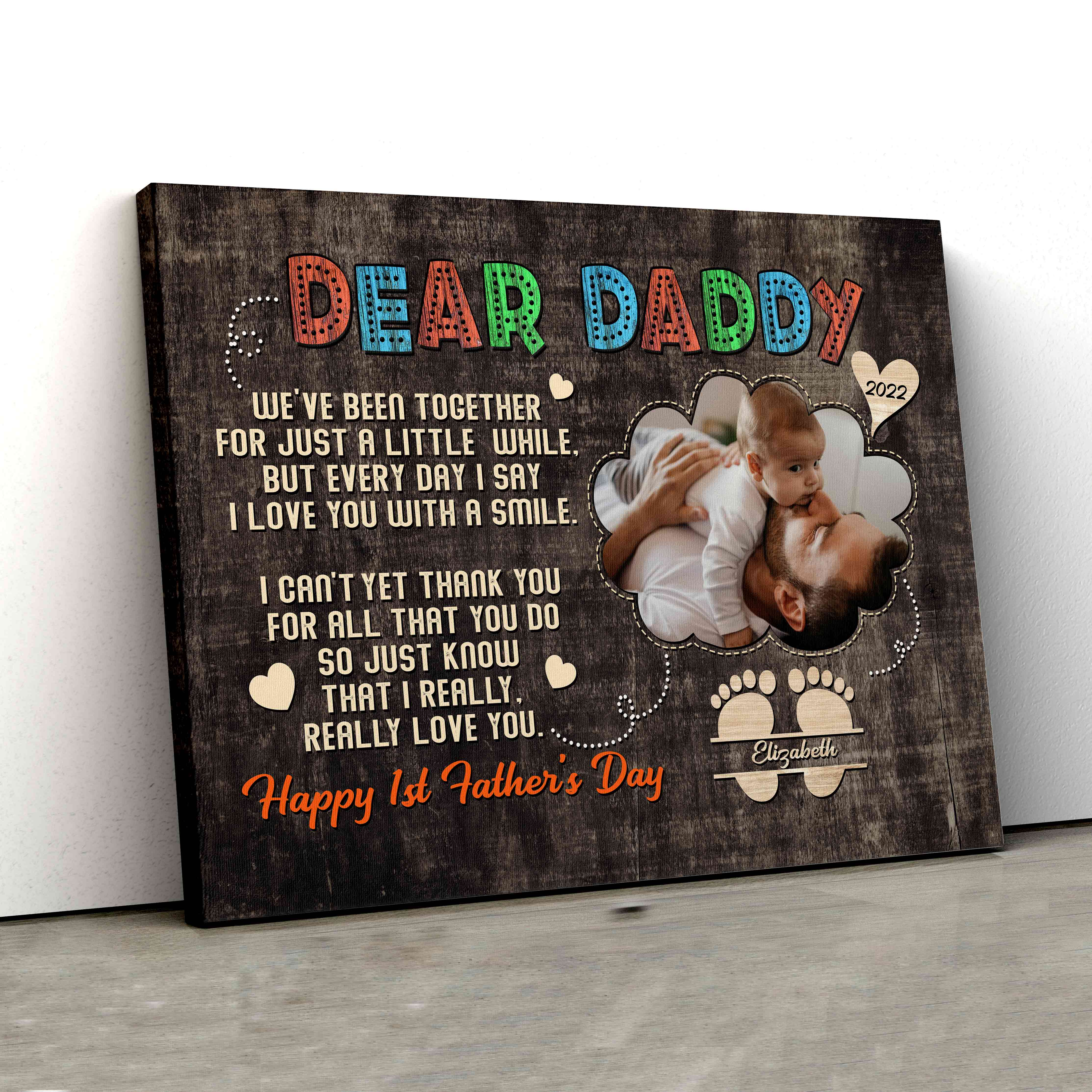 Dad custom shop photo canvas