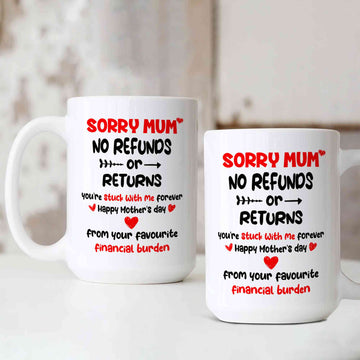 Sorry Mum Mug, Mother Mug, Best Mother Mug, Mother Gift, Family Mug, Custom Name Mug, Gift Mug For Mother