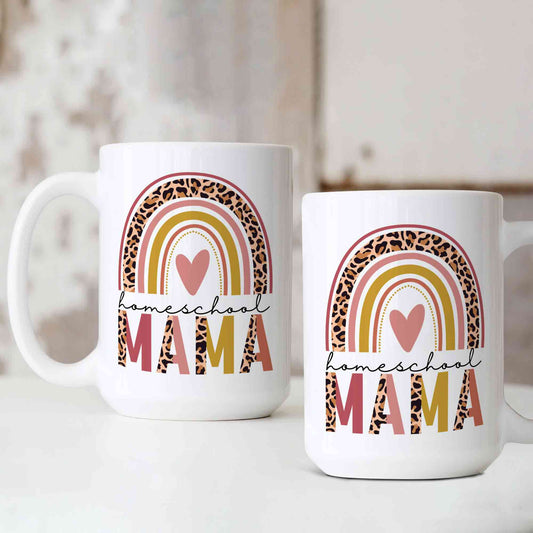 Homeschool Mama Mug, Custom Homeschool Mom Mug, Mom Mugs, Mothers Day Gifts, Rainbow Mug, Gift for Homeschool Mom, Homeschool Teacher Gift