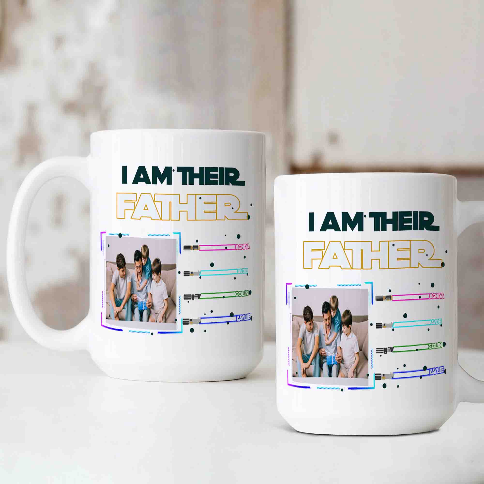 I Am Their Father Mug, Father's Day Mug, Dad Mug, Gift for Dad, Gift for Grandpa, Custom Kids Name Mug, Custom Image Mug, Father's Day Gift
