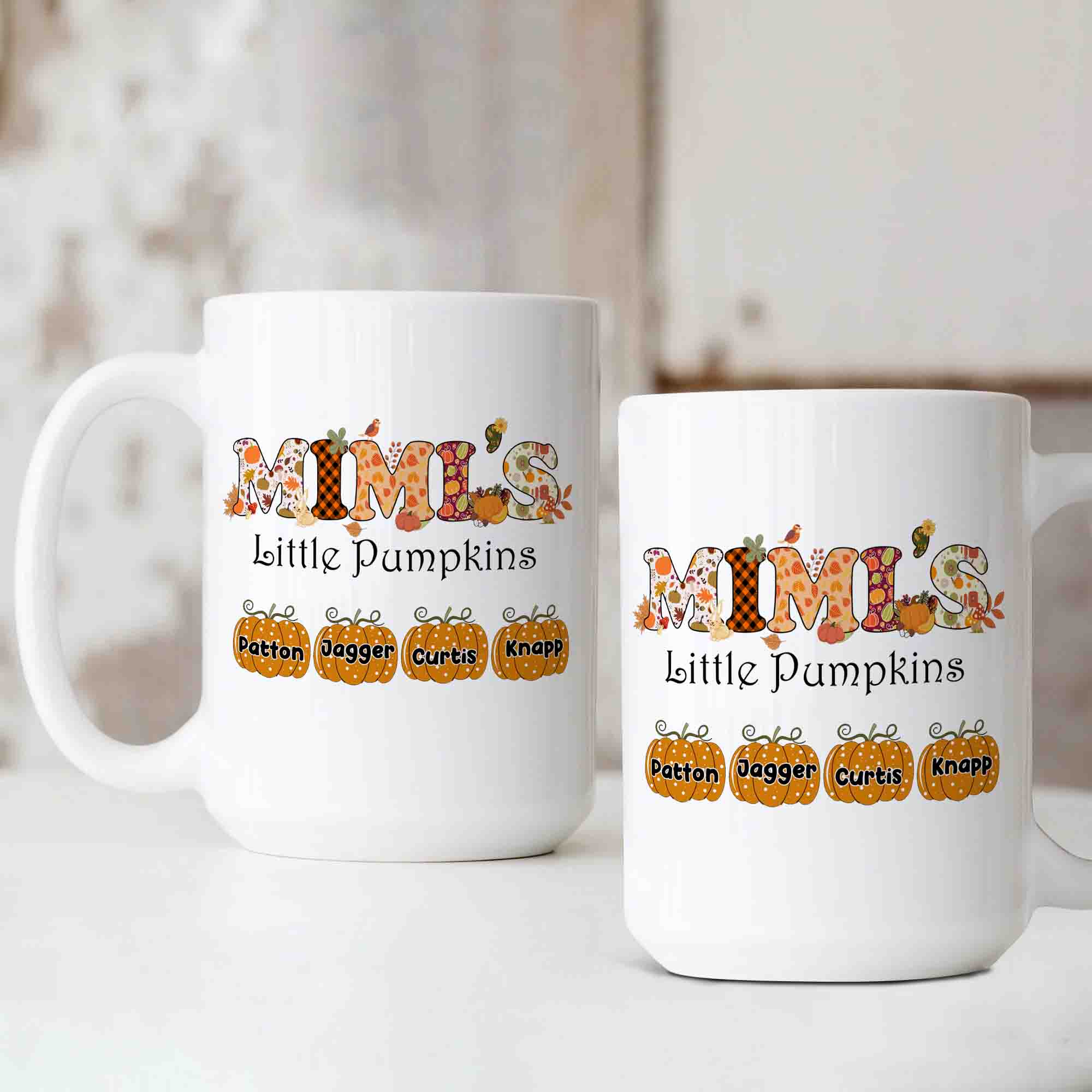 Mimi's Little Pumpkins Mug, Grandma Mug, Pumpkins Mug, Grandma Gift Mug, Custom Name Mug, Personalized Grandkids Mug, Best Gift Mug For Grandma