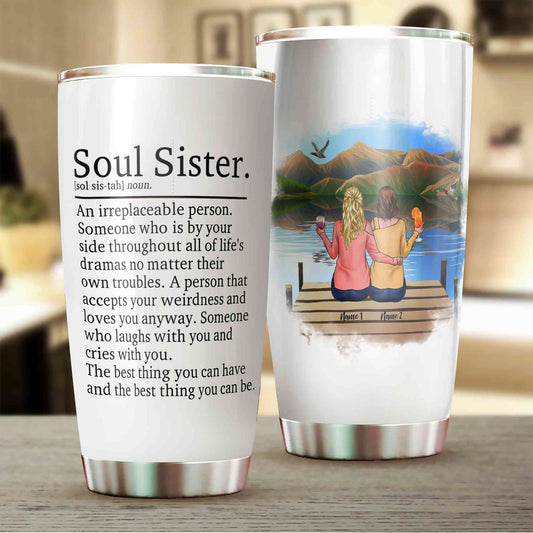 Personalized Sister Tumbler, Sister Tumbler, Sister Gift, Best Friend Tumbler, Custom Name Tumbler, Best Friend Gift, Sister Birthday Gift