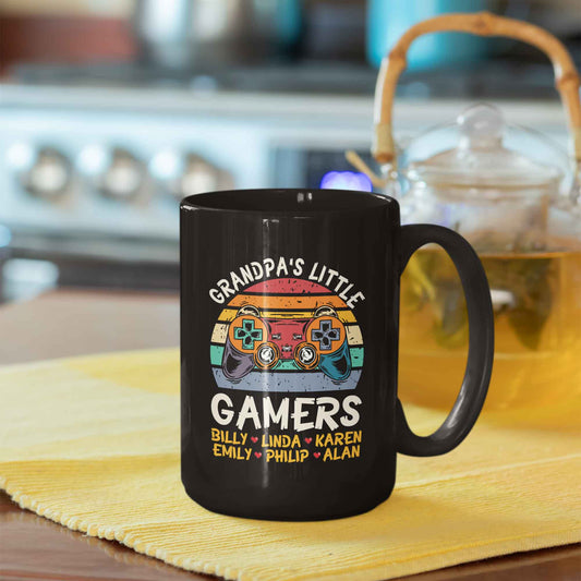 Personalized Gaming Mug, Grandpa's Little Gamer Mug, Gamer Coffee Mug, Custom Gaming Gift, Gamer Gift, Fathers Day Mug, Video Game Gift