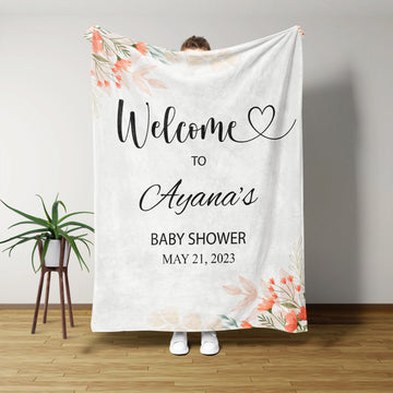 Custom Baby Blanket, Welcome To Baby Shower Blanket, Baby Blanket, Blanket For Baby, Best Gift Blanket For Baby