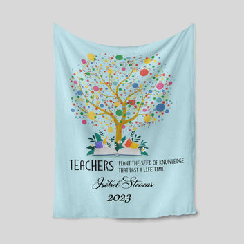 Personalized Name Blanket, Teachers Blanket, School Teacher Blanket, Gift Blanket For Teacher, Blanket For Teacher