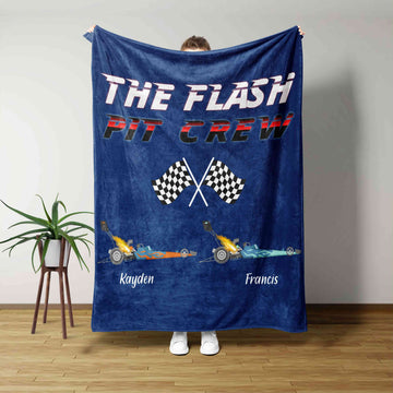 Custom Racing Blanket, The Flash Pit Crew Blanket, Pit Crew Blanket, Car Motorcycle Racing Blanket, Racer Gift Blanket, Custom Name Blanket