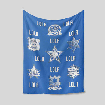 Personalized Police Blanket, Sheriff Badge Blanket, Sheriff Blanket, Police Blanket, Blanket For Sheriff, Gift For Sheriff, Custom Gift for Policeman