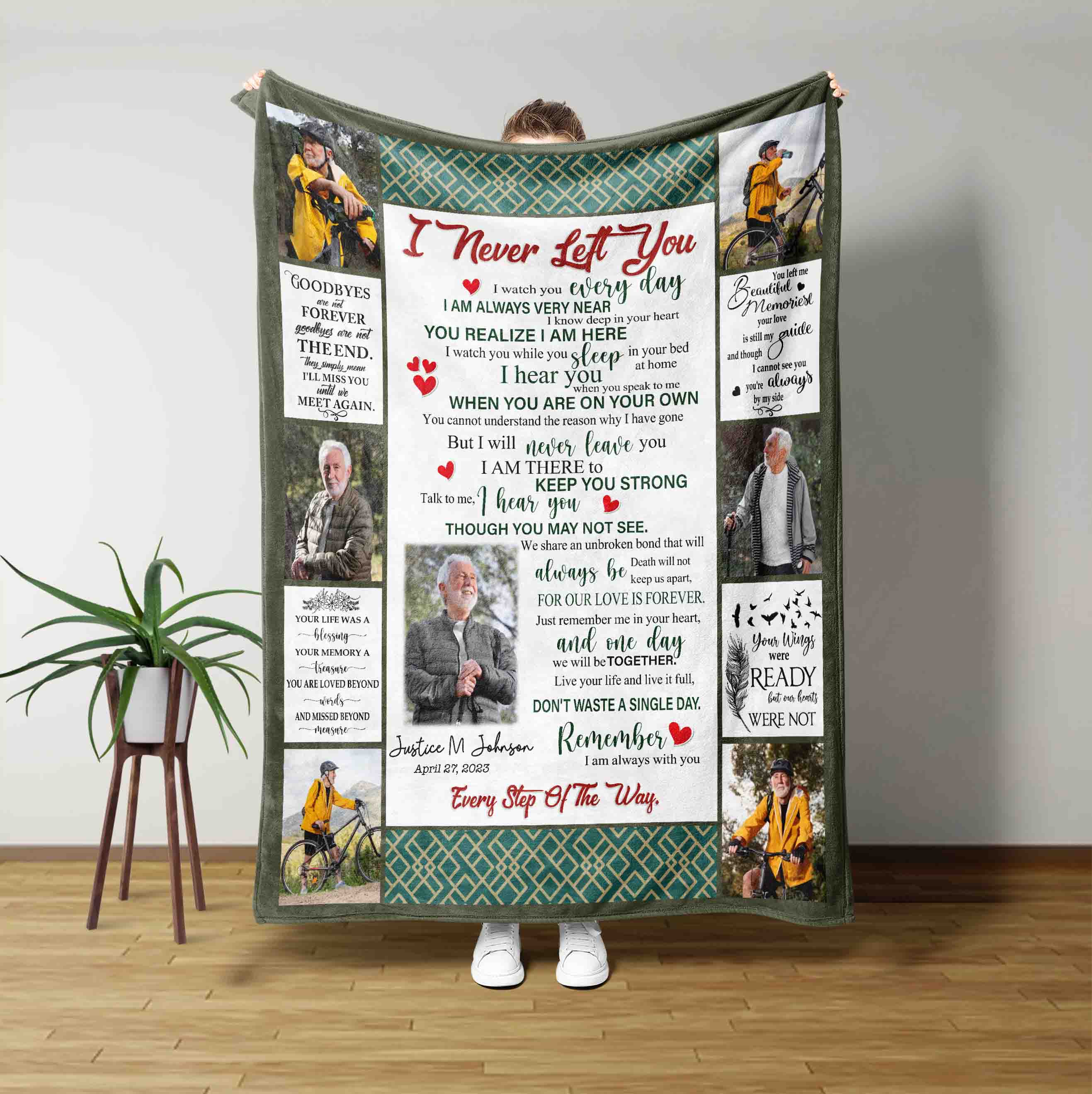I Never Left You Blanket Memorial Blanket Best Sympathy Gift Custom