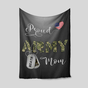 Proud Army Mom Blanket, Military Mom Blanket, Army Mom Blanket, Soldier Blanket, Veteran Blanket, Army Mom Gift, Mother's Day Blanket, Custom Name Blanket