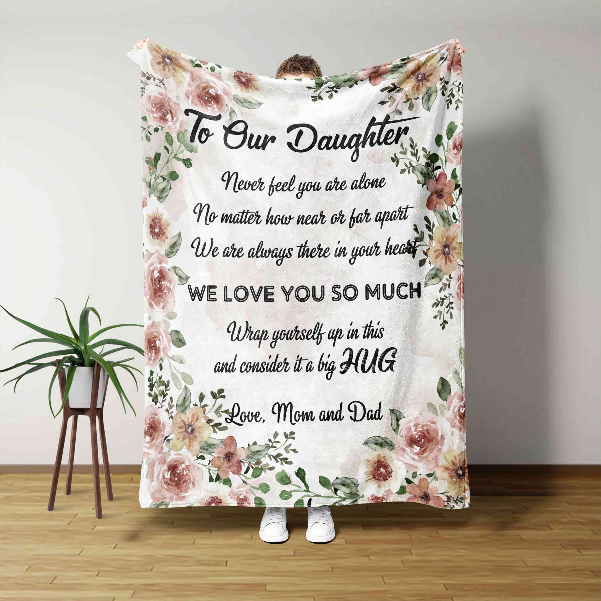 To Our Daughter Blanket, Daughter Blanket, Blanket For Daughter, Daughter Gift, Family Blanket, Custom Name Blanket, Gift Ideas For Daughter