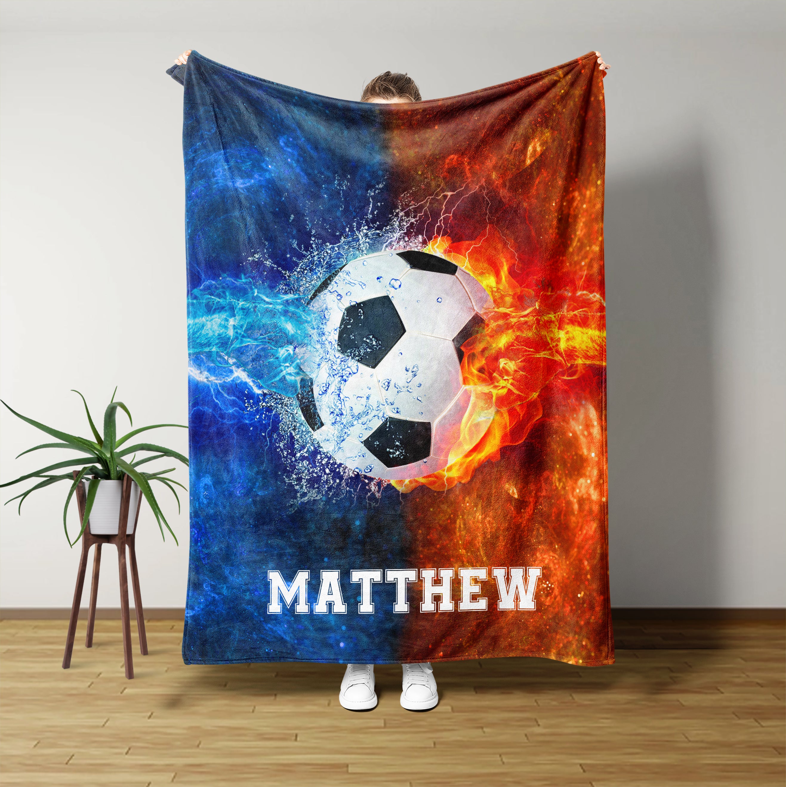 Personalized soccer blanket deals