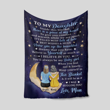 To My Daughter Blanket, Daughter Blanket, Daughter Gift, Blanket For Daughter, Family Blanket, Custom Name Blanket, Gift Ideas For Daughter
