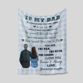 To My Dad Blanket, Father's Day Blanket, Dad Blanket, Family Blanket, Custom Name Blanket, Gift For Dad, Gift Ideas For Father, Gift For Him