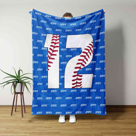Personalized Baseball Blanket, Baseball Blanket, Custom Baseball Gift, Gift For Baseball Player, Baseball Gift, Sport Gift, Baseball Player Blanket, Gift For Him