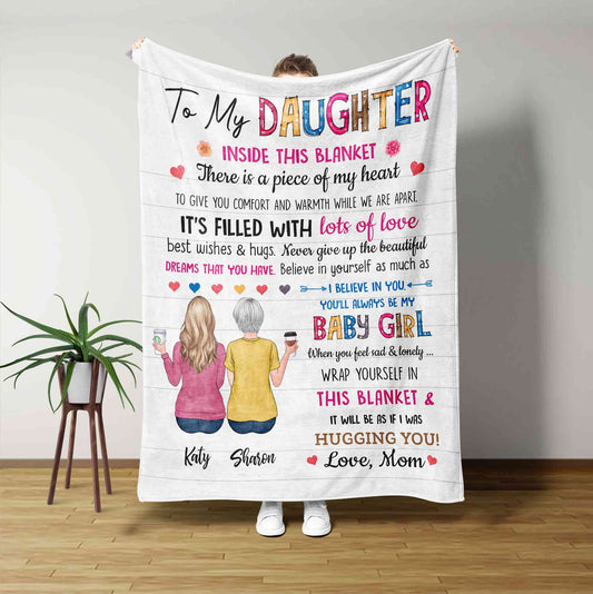 To My Daughter Blanket, Daughter Blanket, Blanket For Daughter, Family Blanket, Custom Name Blanket, Gift For Daughter, Daughter Birthday Gift