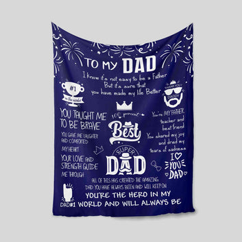 To My Dad Blanket, Dad Blanket, Family Blanket, Father Blanket, Custom Gift For Dad, Gift For Dad, Fathers Day Gift, Gift For Dad Birthday, Dad Gift
