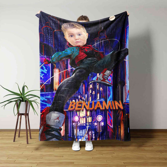 Personalized Superhero Blanket, Kids Superhero Blanket, Superhero Blanket, Superhero Blanket For Kids, Custom Face Blanket, Custom Blanket For Boys, Baby Shower Gifts