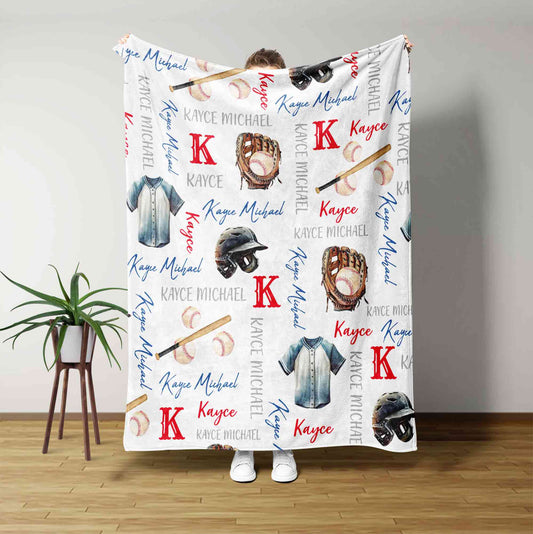 Personalized Baseball Blanket, Baseball Blanket, Sport Blanket, Baseball Player Blanket, Sports Lover Gift, Baseball Player Gift, Softball Lover Gifts