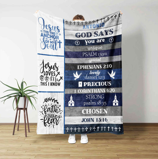 God Says You Are Blanket, God Blanket, Jesus Blanket, Christian Blanket, Bible Verse Blanket, Religious Gifts, Christian Christmas Gift