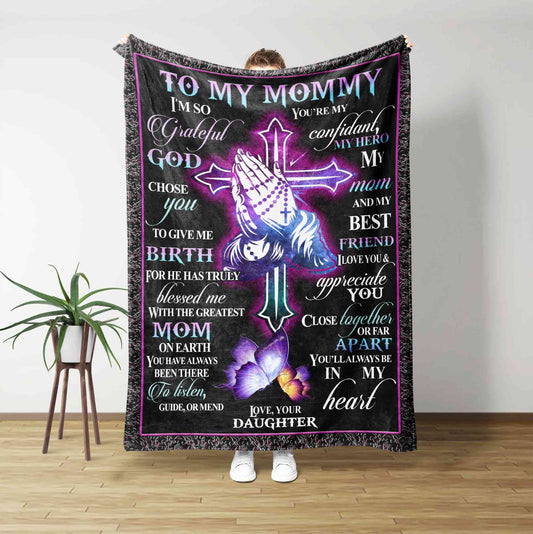 To My Mom Blanket, God Blanket, Blanket for Mom from Daughter, Custom Name Blanket, Mothers Day Gift, Christian Blanket, Gift For Mom