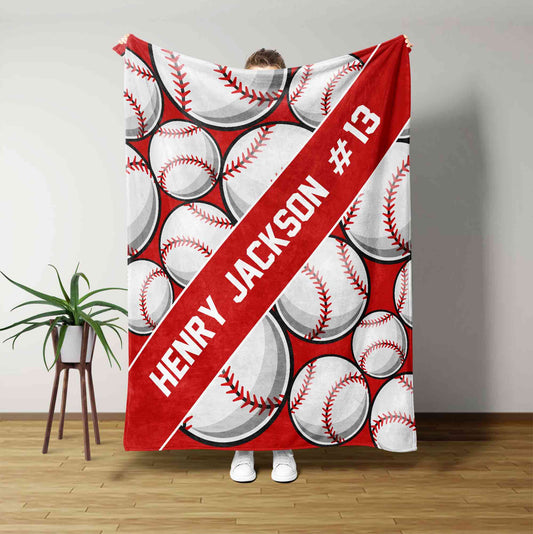 Personalized Softball Blanket, Baseball Blanket, Sport Gift, Softball Team Gift,  Gift For Softball Players, Gift For Sport Lover