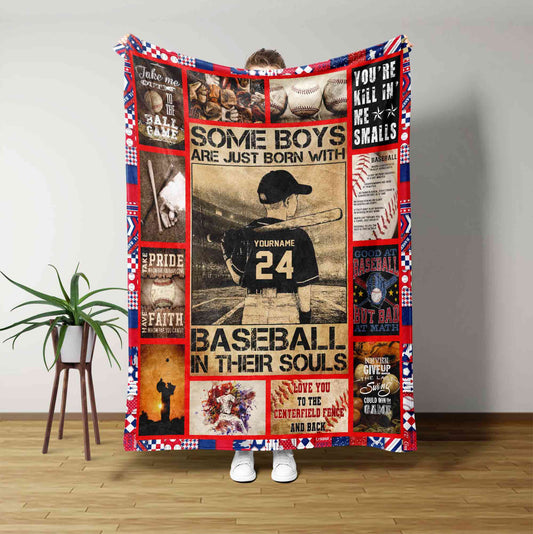 Personalized Baseball Blanket, Baseball Blanket, Baseball Lover Blanket, Gift For Boy, Baseball Player Gift, Boy Gift Baseball