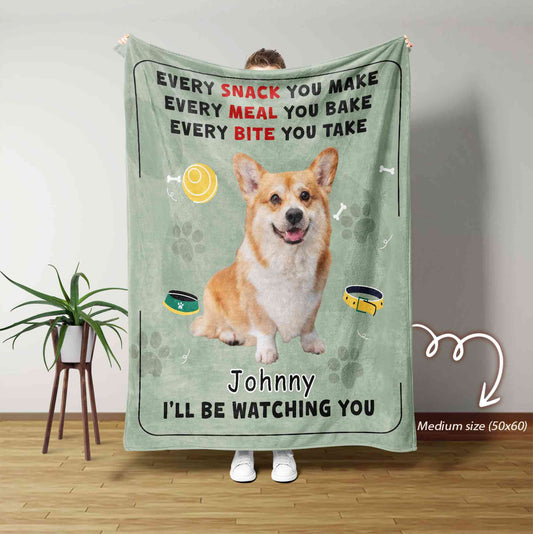 Personalized Pet Blanket, Pet Blanket, Dog Cat Blanket, Pet Photo Blanket with Name, Gift for Dog Owner, Pet Lover Gift, Pet Home Decor