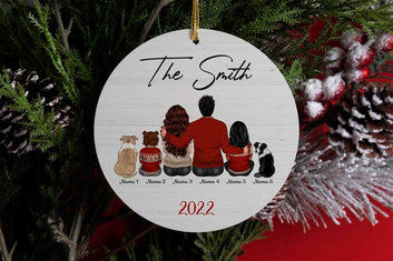 Personalized Family Ornament, Family Name Ornament, Family Ornament, Pet Ornament, Custom Name Ornament, Family Gift, Gift Ideas For Family
