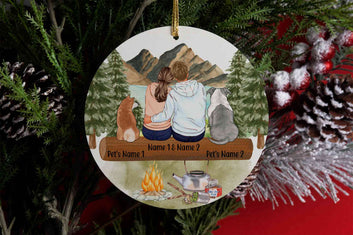 Personalized Camping Ornament, Family Name Ornament, Camping Family Ornament, Pet Ornament, Custom Name Ornament, Christmas Ornament For Campers
