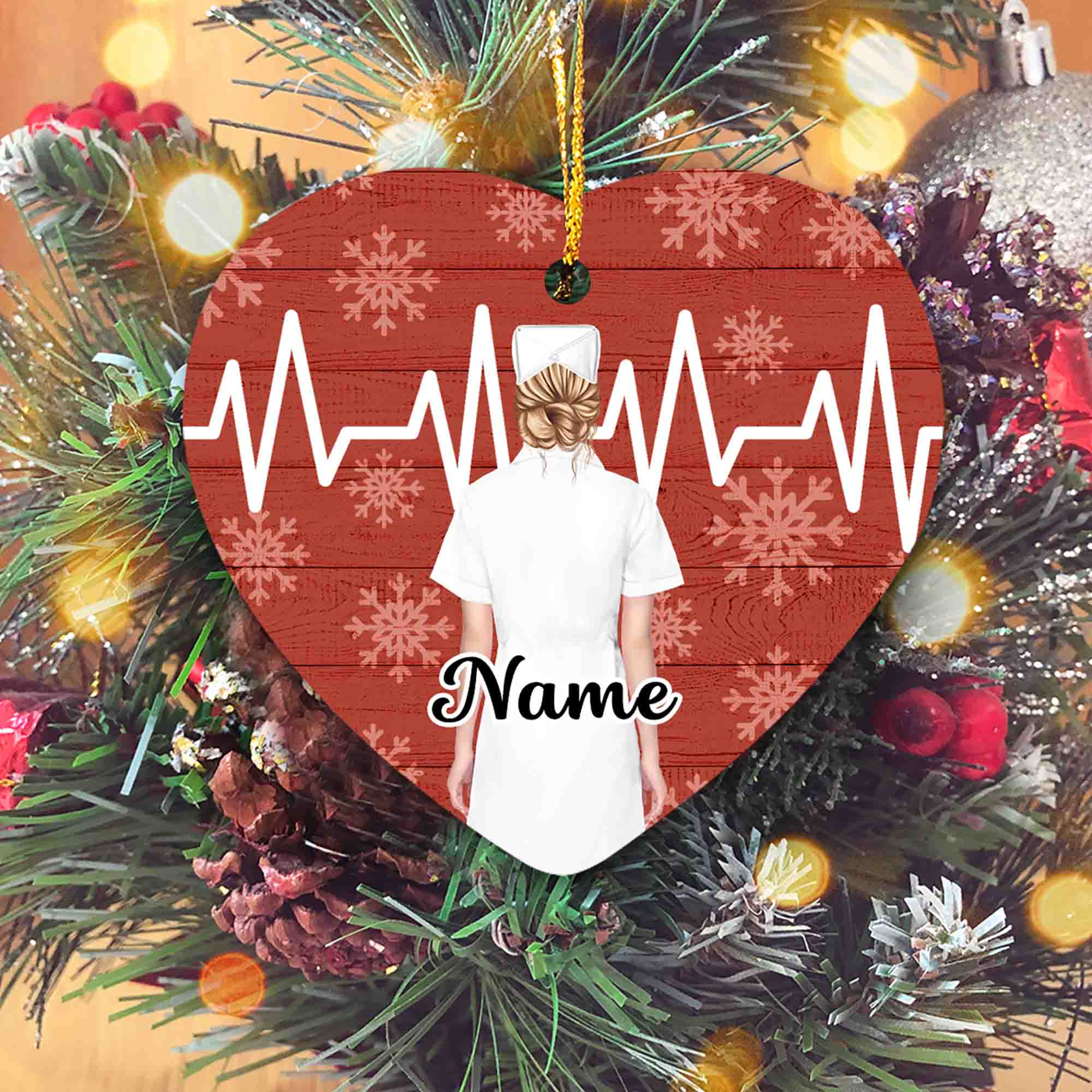 Personalized Nurse Ornament, Nurse Ornament, Nurse Christmas Ornament, Nursing Ornament, Custom Name Ornament, New Nurse Gift, Nurse Gift