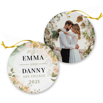 Personalized Couple Names Ornament, Couples Ornament, Custom Photo Ornament, Gift for Couple, Christmas Gifts, Wedding Gift Ornament