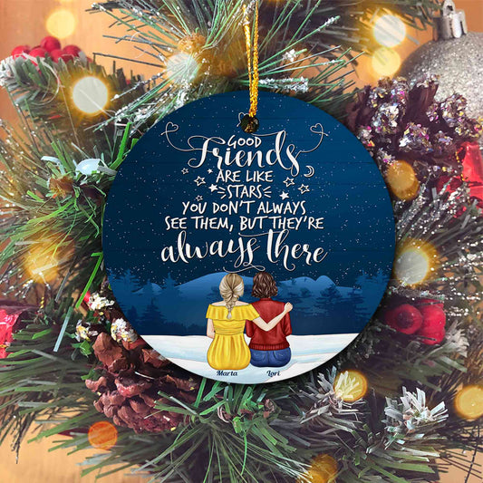 Personalized Friend Ornament, Best Friend Ornament, Christmas Ornament, Best Friend Gift, Custom Name Blanket, Friendship Ornament, Gift For Friend