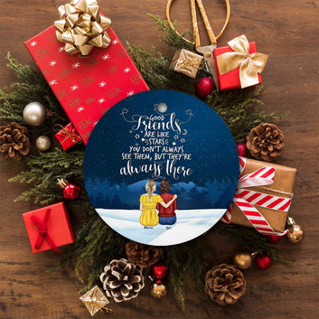 Personalized Friend Ornament, Best Friend Ornament, Christmas Ornament, Best Friend Gift, Custom Name Blanket, Friendship Ornament, Gift For Friend