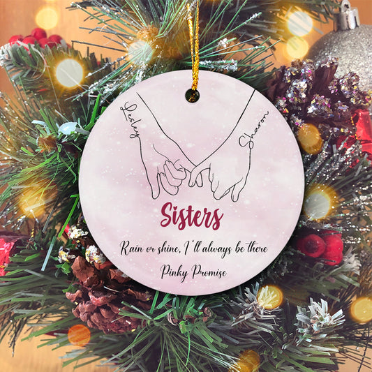 Personalized Sisters Ornament, Sisters Ornament, Holding Hand Ornament, Best Sister Gift, Sisters Birthday Gifts, Custom Name Ornament, Sister Gift, Long Distance Sisters Gift