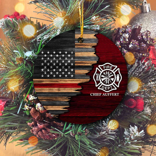 Personalized Firefighter Ornament, Firefighter Ornament, Gift For Firefighter, Christmas Ornament For Firefighter Fireman, Fireman Christmas Ornaments, Firefighter Gifts