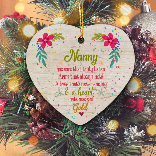 Personalized Grandma Ornament, Nanny Ornament, Grandma Christmas Ornament, Grandma Gift, Nannys Birthday, Nanny Gift, Xmas Decoration Nanny Ornament