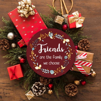 Friends Are The Family We Choose Ornament, Friendship Gift, Best Friend Christmas Ornament, Friends Gift, Holiday Gifts For Friends, Christmas Gift For Bestie